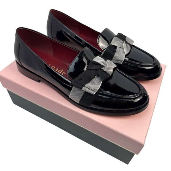 kate spade Shoes - Kate Spade Womens Leandra (K9539) Loafer Bow Black Size 9.5